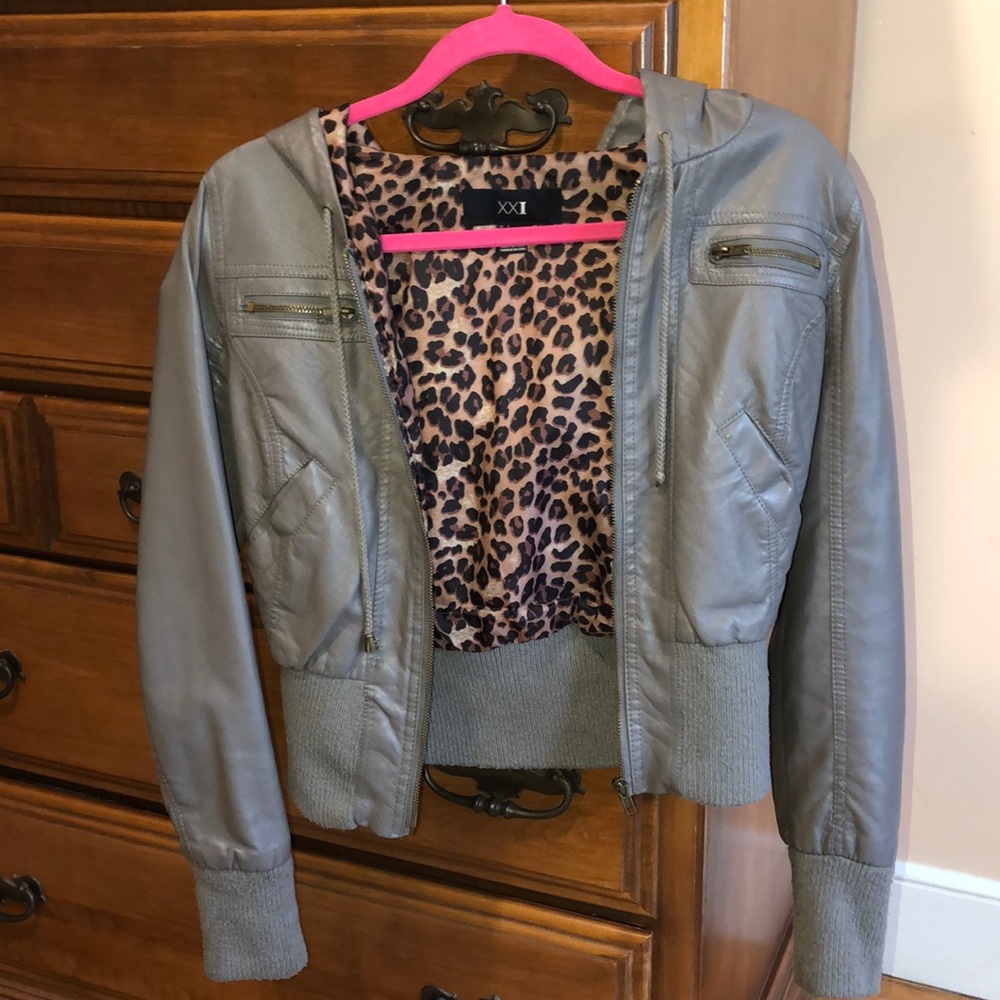 Faux leather jacket